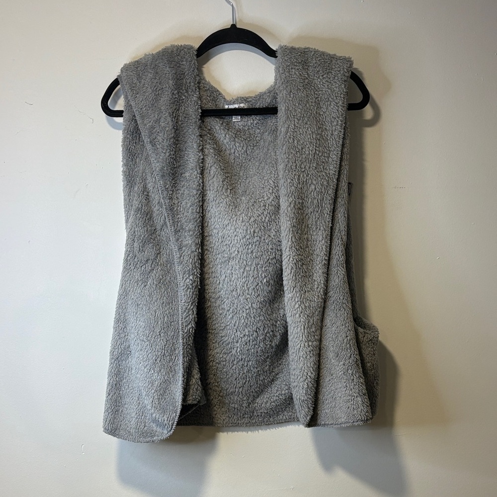 Cozy Gray Faux Fur Vest